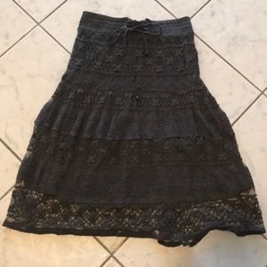 Lapis mid length skirt